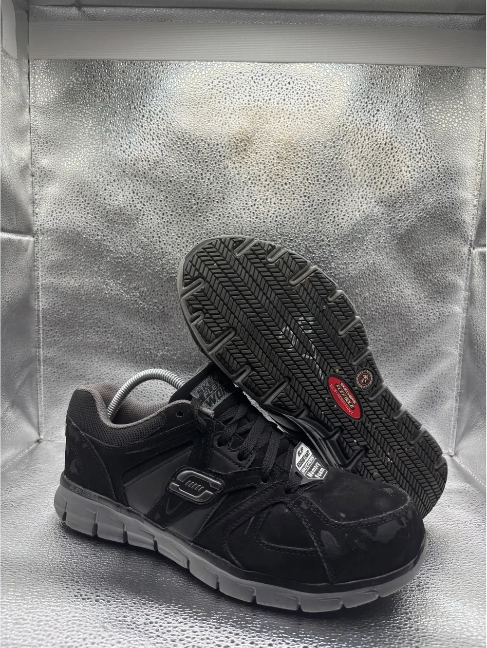 Sketchers synergy ekron triple black  work shoes
